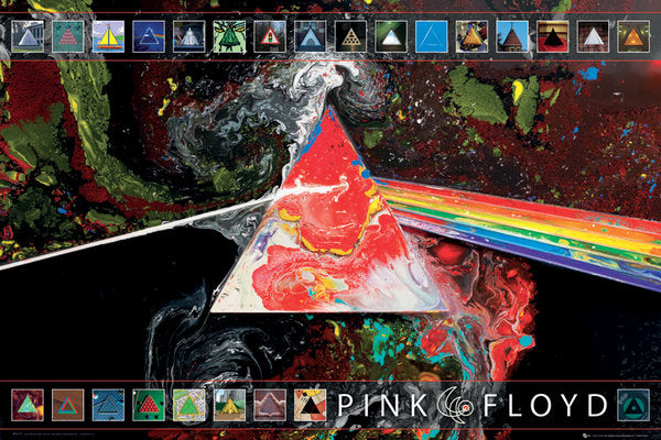 Pink Floyd Dark Side Of The Moon 40th Anniversary 2013 Maxi Poster Blockmount