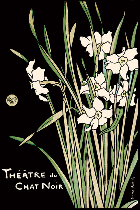 Theatre Du Chat Noir Flowers Art Maxi Poster
