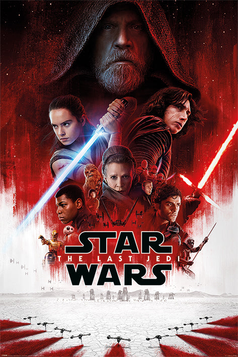 Star Wars: The Last Jedi Movie One Sheet Maxi Poster Blockmount