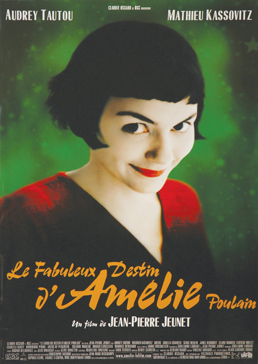 Amelie Audrey Tautou Face Film Score Maxi Poster Blockmount