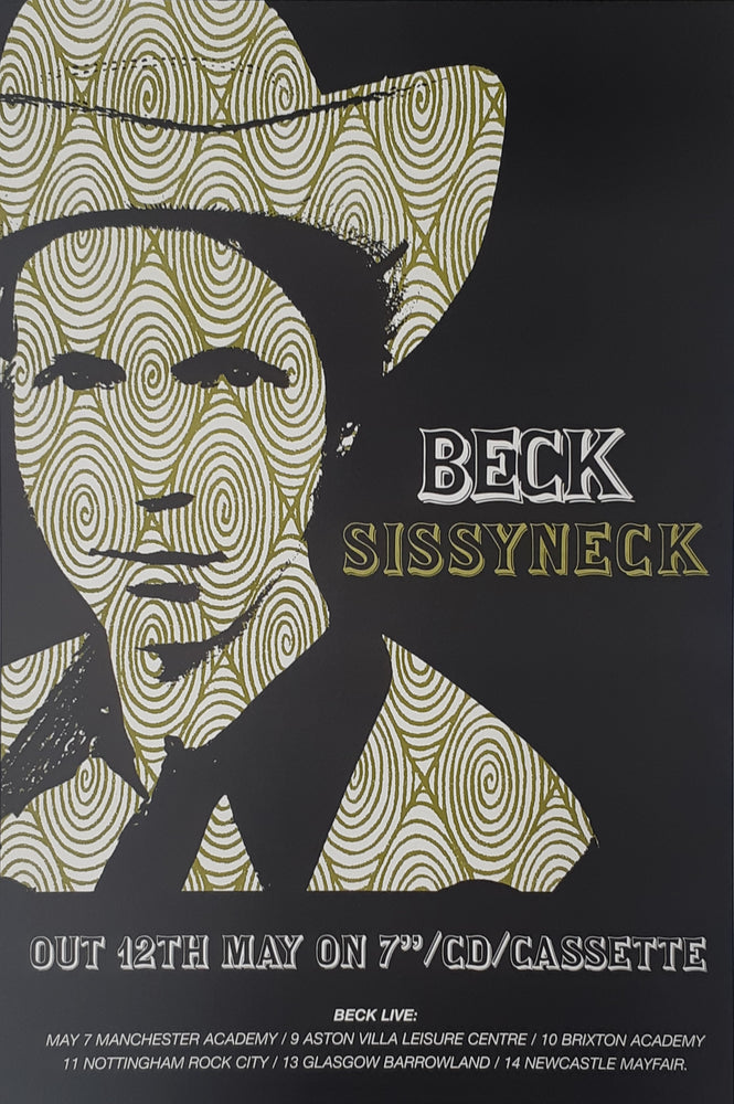 Beck Sissyneck Single Out 12:05:97 + Tour Dates UK Promo Poster Blockmount