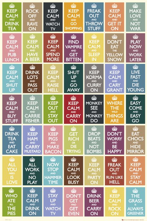 Keep Calm Compilation Maxi Poster