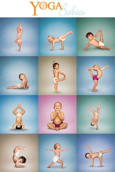 Yoga Babies Collage Maxi Poster