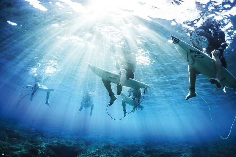 Surfers From Underwater Maxi Poster