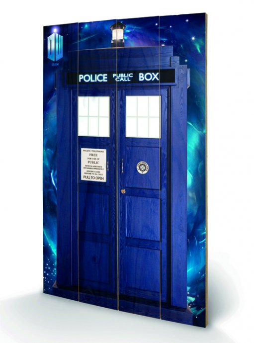 Doctor Who The Tardis 45cm x 76cm Large Wooden Wall Art Panel