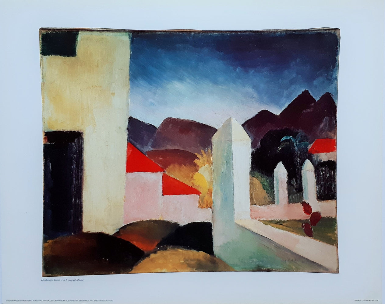 August Macke Tunisian Landscape 1914 40x50cm Art Print