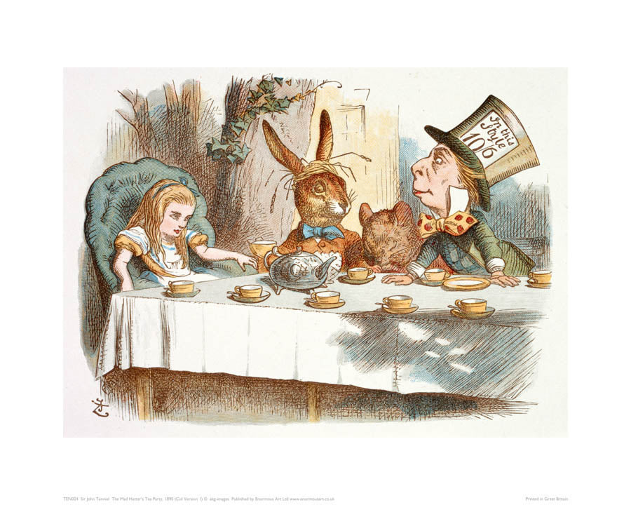 Sir John Tenniel The Mad Hatter's Tea Party 1890 40x50cm Art Print