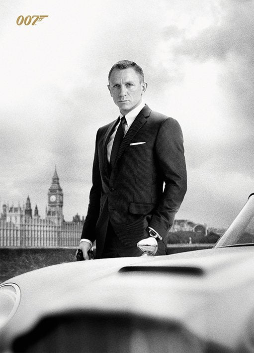 James Bond Skyfall Bond & DB5 Postcard