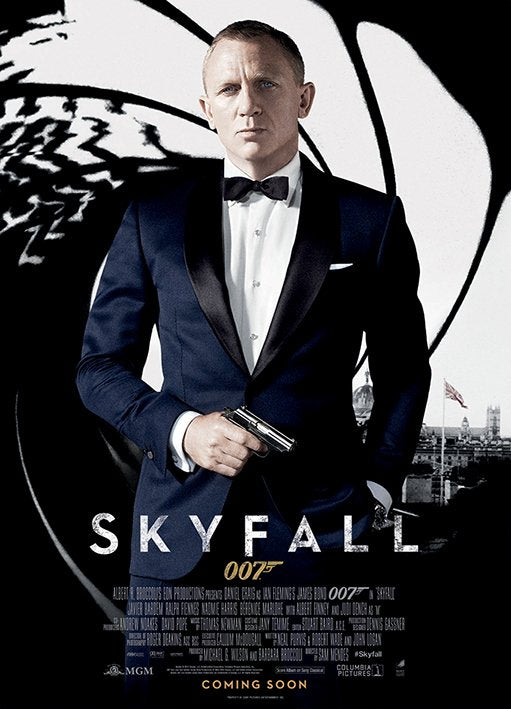 James Bond Skyfall One Sheet Black Postcard