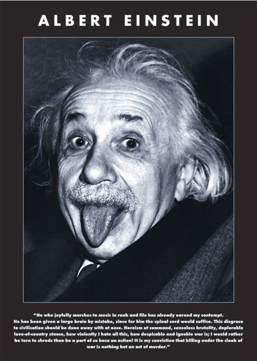 Albert Einstein Tongue Plus Classic Quote Maxi Poster