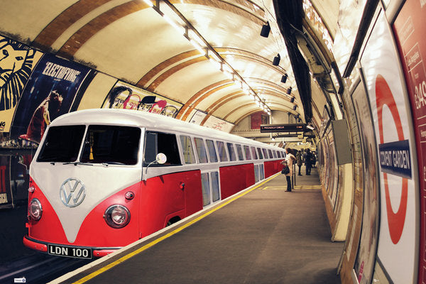 Volkswagen Camper Underground Tube Train Maxi Poster