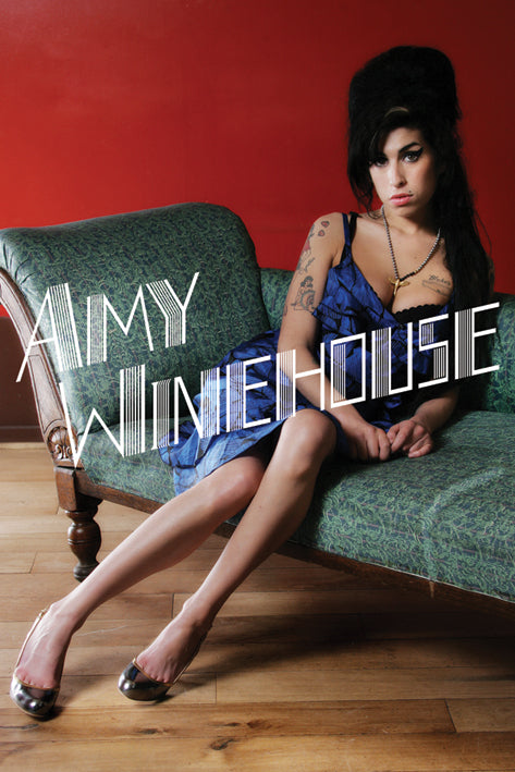 Amy Winehouse Couch Maxi Poster Blockmount