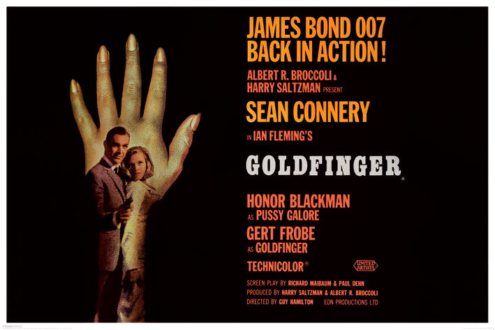 James Bond Goldfinger Hand Maxi Poster