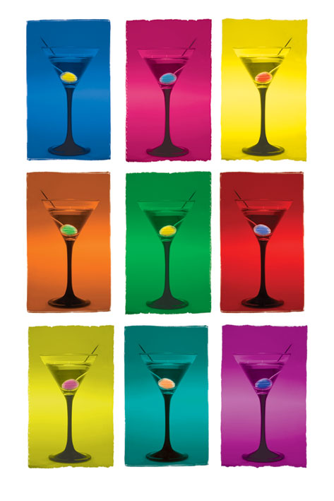 Martini Glasses Pop Art Maxi Poster