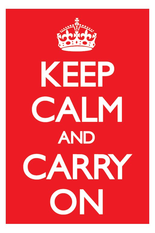 Keep Calm And Carry On Red Maxi Poster