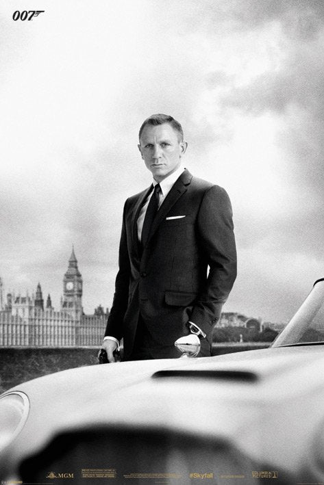 James Bond Skyfall Bond And DB5 Maxi Poster