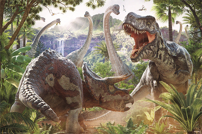 Dinosaur Battle Maxi Poster