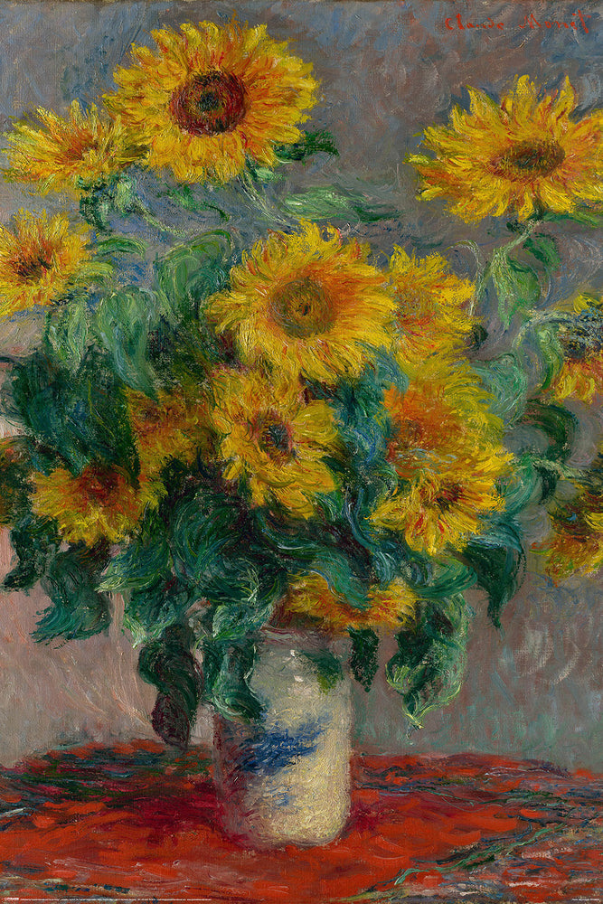 Monet Bouquet Of Sunflowers Art Maxi Poster