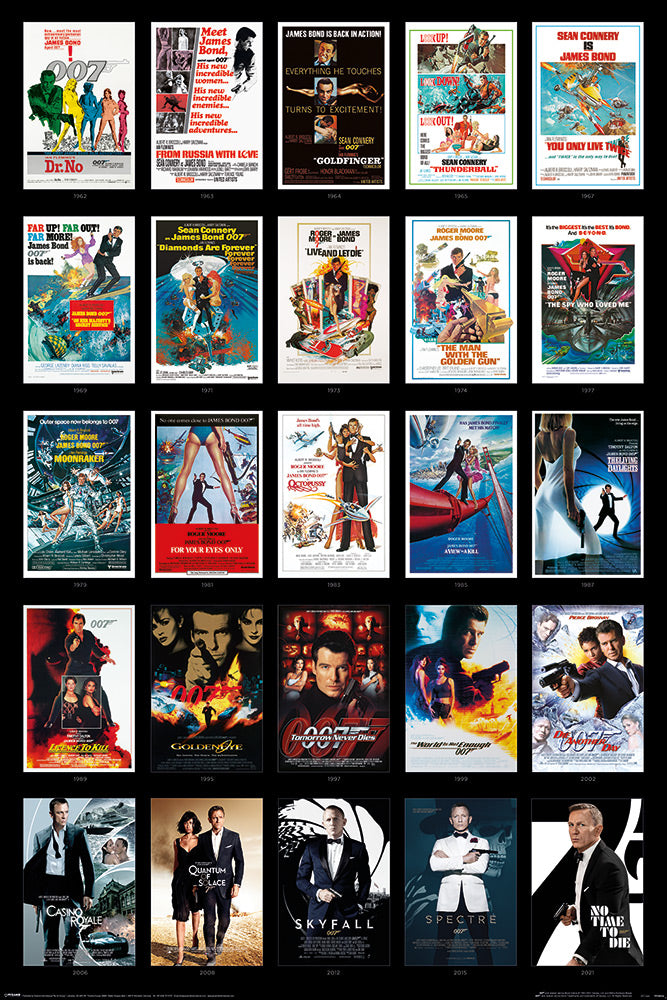 James Bond 25 Movie Film Scores Maxi Poster