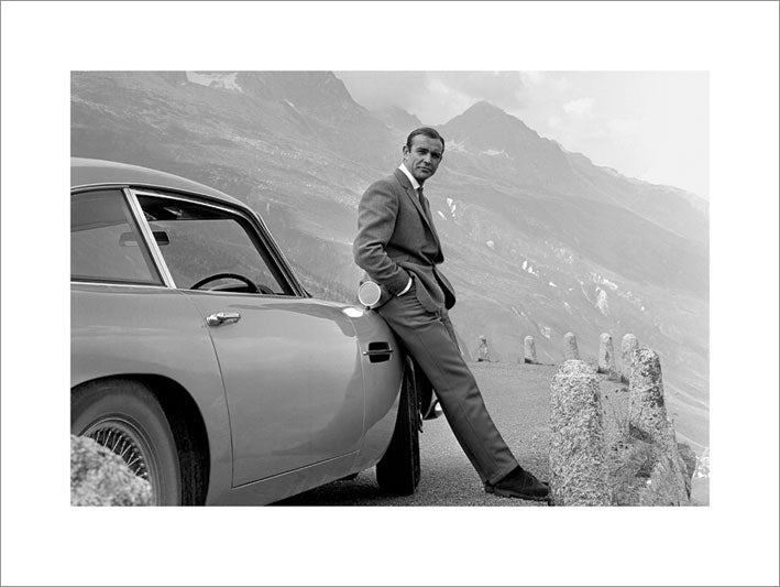James Bond Sean Connery And Aston Martin 60x80cm Art Print
