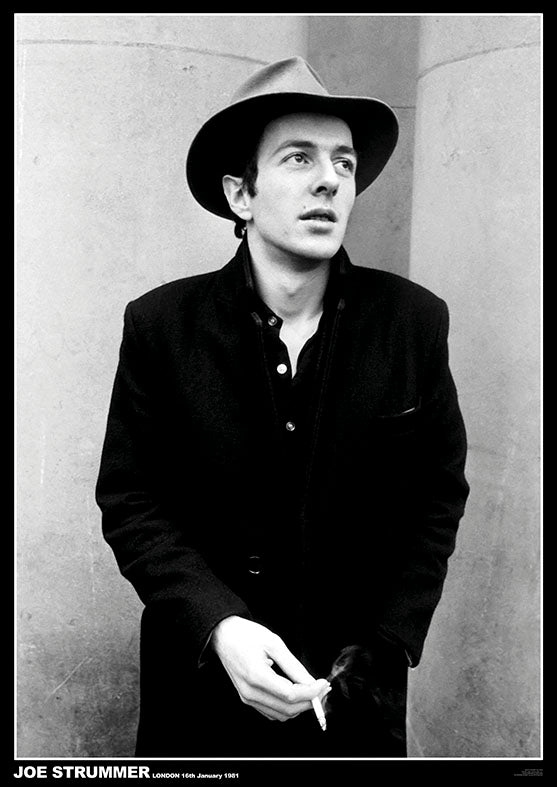 Joe Strummer London January 1981 B&W Maxi Poster