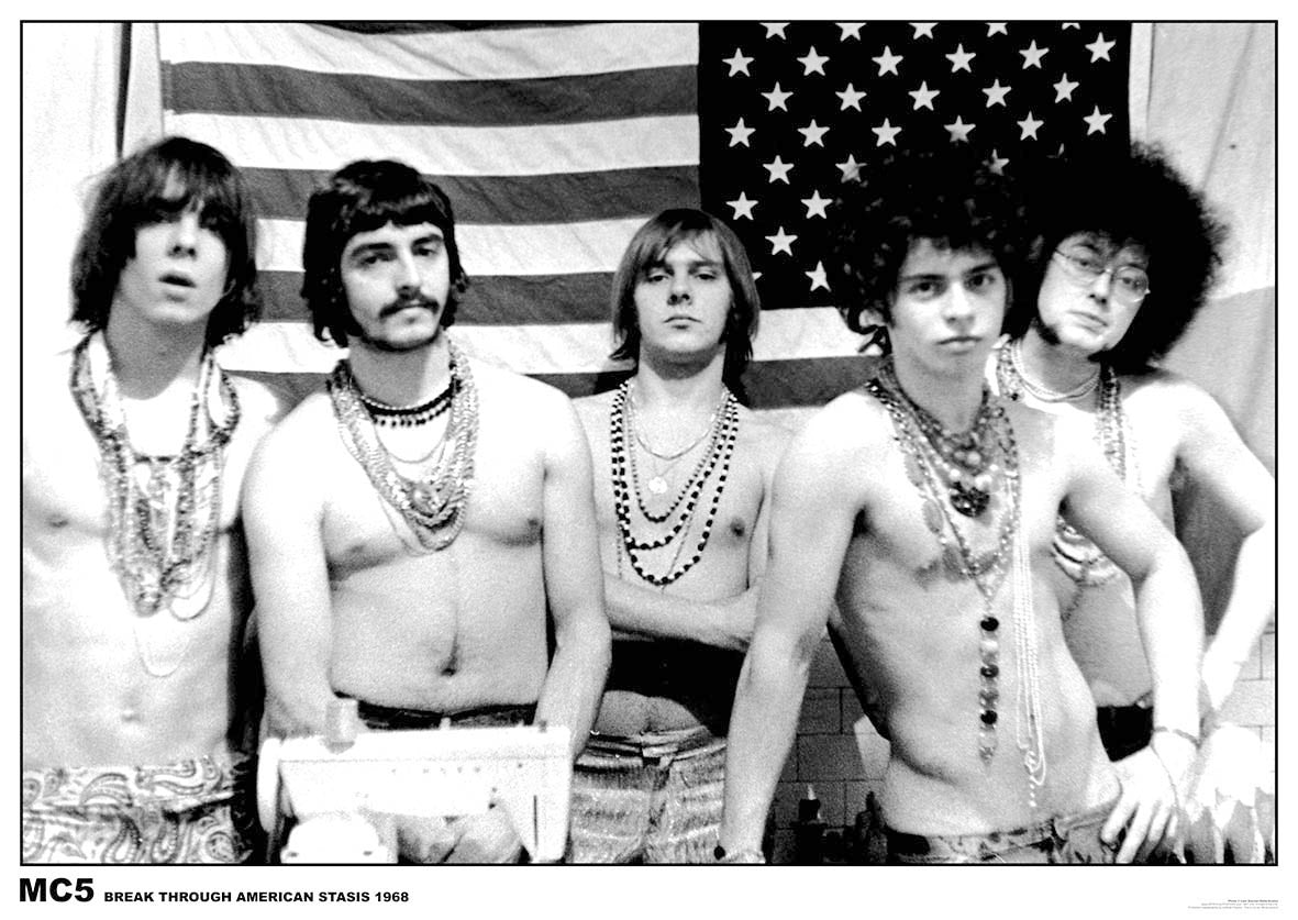 MC5 Break Through American Stasis 1968 Large B&W Maxi Poster