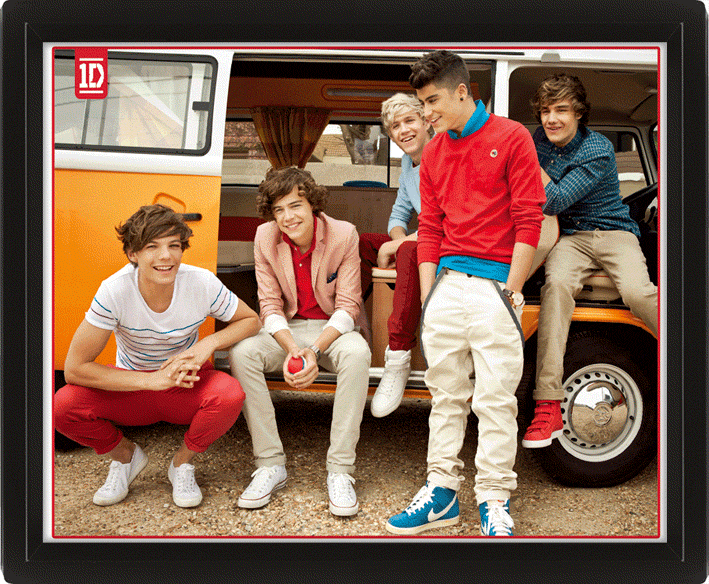 One Direction Camper Framed 10 x 8 inch 3D Lenticular Poster