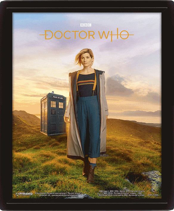 Doctor Who 13th Doctor Jodie Whittaker Framed 10 x 8 inch Vintage 3D Lenticular Poster