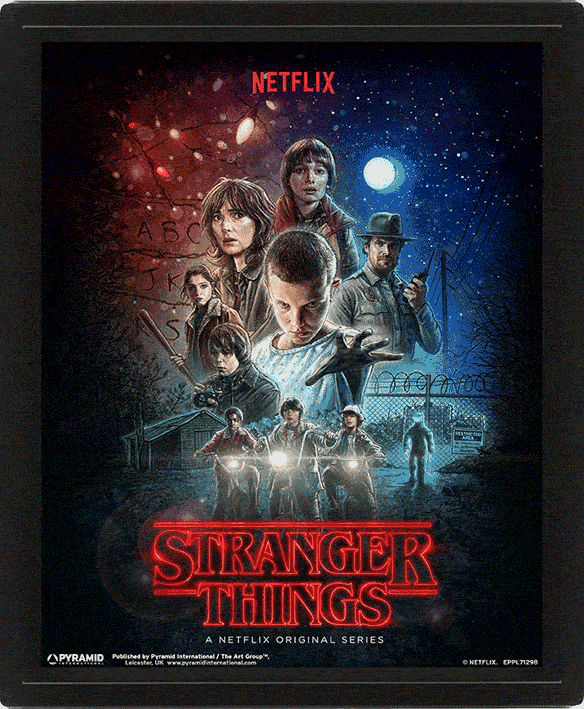 Stranger Things One Sheet Framed 10 x 8 inch 3D Lenticular Poster