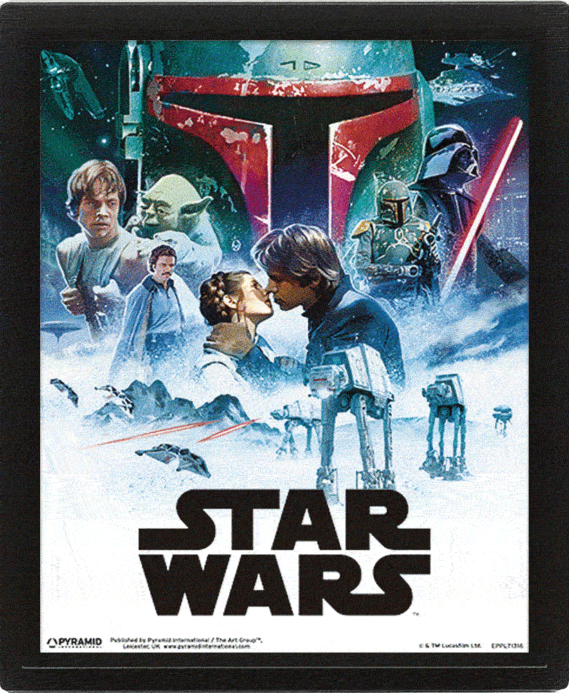 Star Wars Episodes IV & V Framed 10 x 8 inch 3D Lenticular Poster