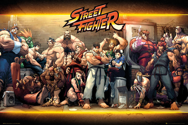 Street Fighter Character Line Up Gaming Maxi Poster Blockmount