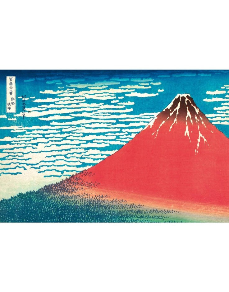 Hokusai South Wind Clear Sky Red Fuji Large Art Maxi Poster