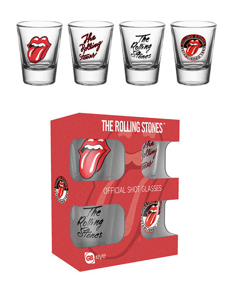 The Rolling Stones Official 4 Shot Glasses Pack