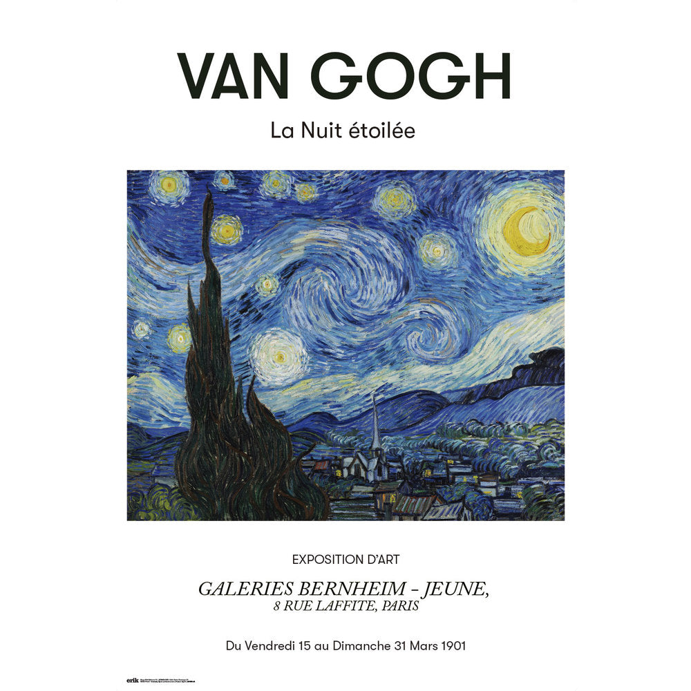 Vincent Van Gogh Starry Night Exhibition Paris 1901 Art Maxi Poster