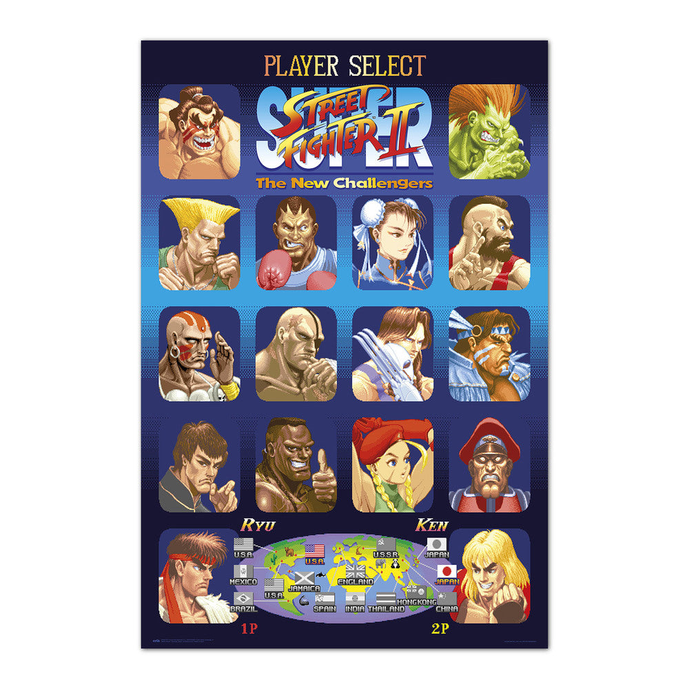 Street Fighter Player Select Maxi Poster