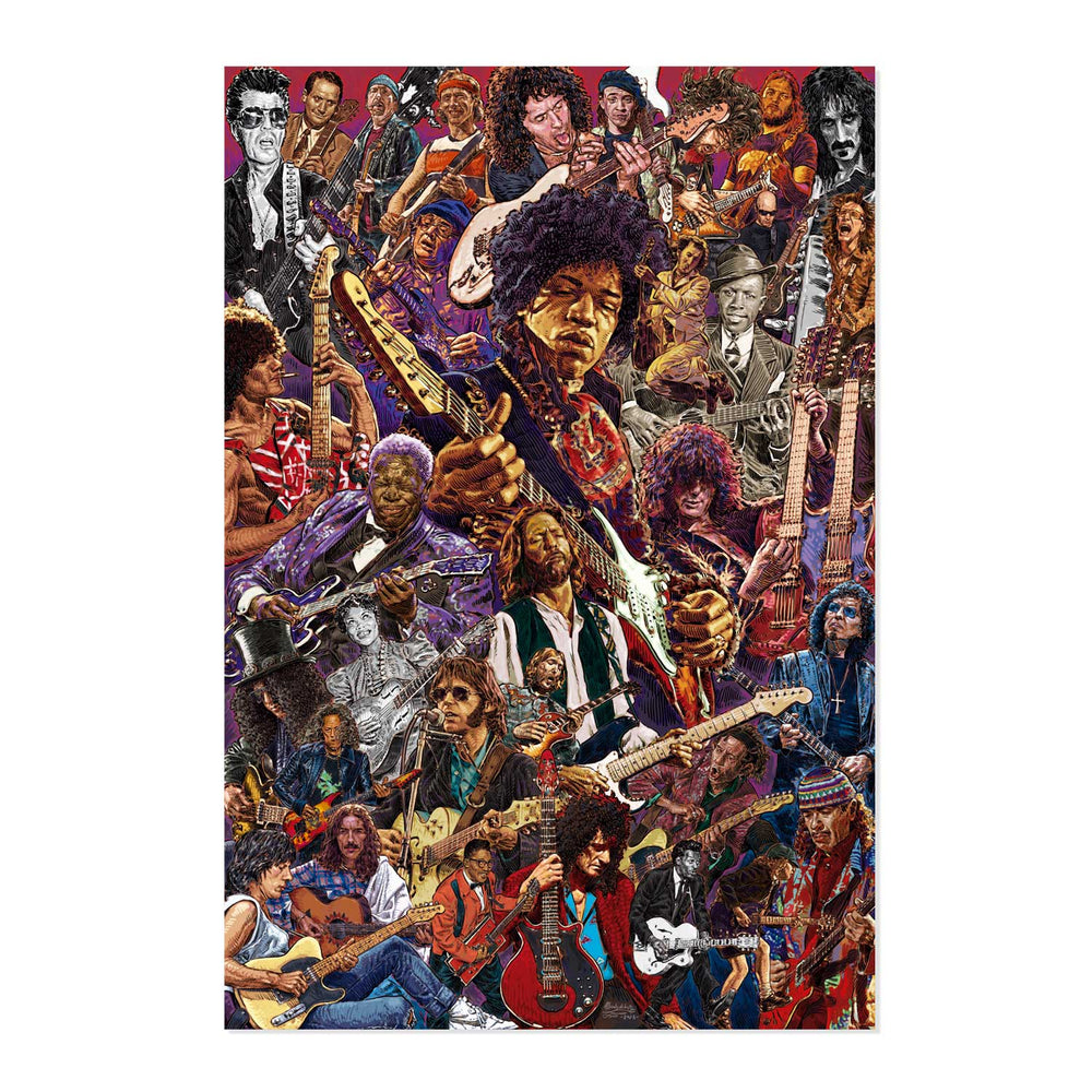 Guitar Legends Colour Montage Maxi Poster
