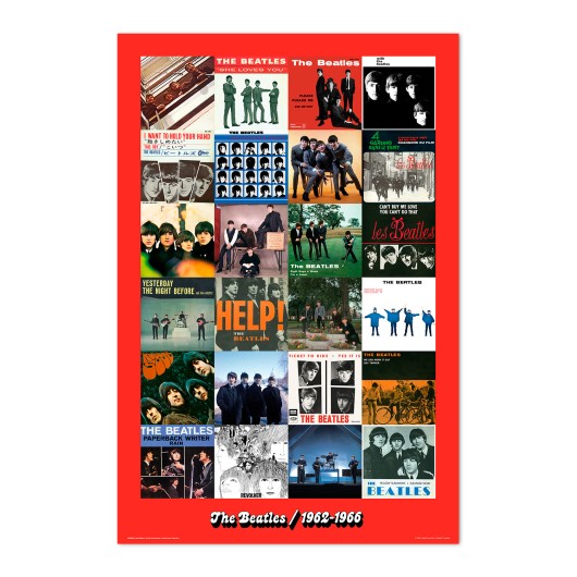 The Beatles 1962 - 1966 Red Montage Maxi Poster