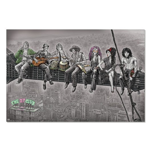 The 27 Club Kurt Robert Brian Jimi Janis Amy Jim Maxi Poster