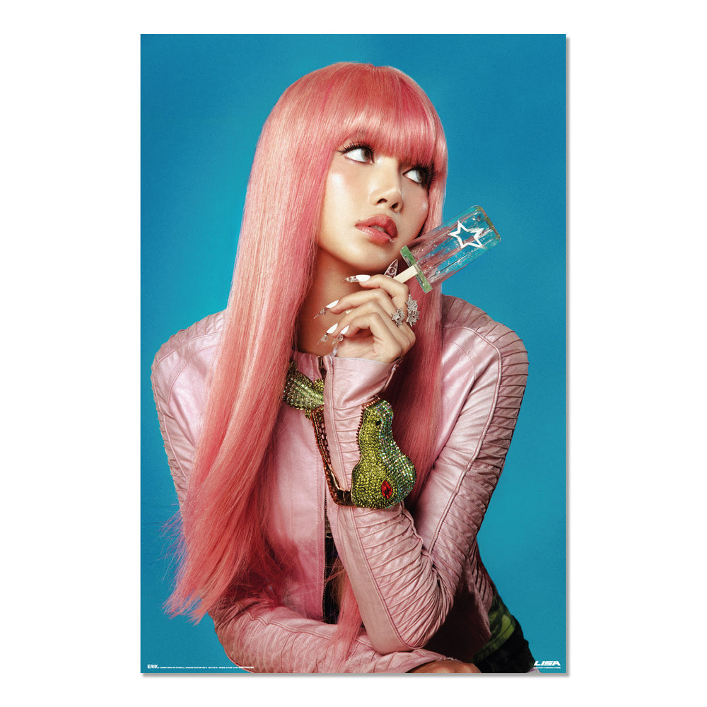 Blackpink Lisa Pink Hair Maxi Poster