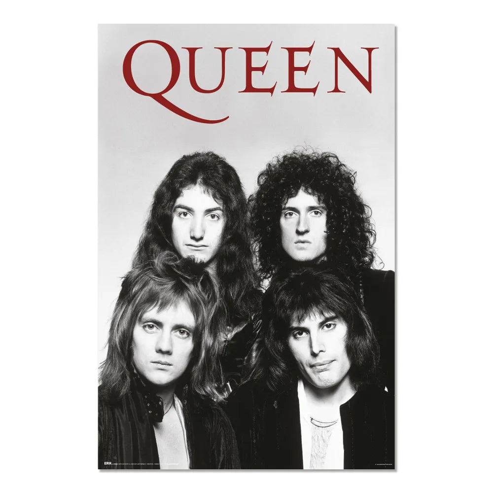 Queen Early B&W Group Photo Maxi Poster