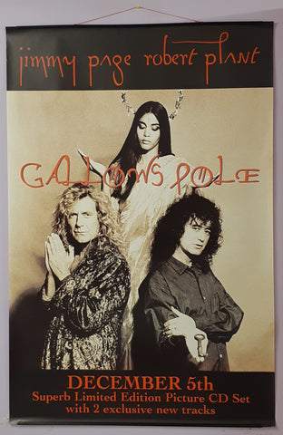 Jimmy Page Robert Plant Gallows Pole CD Single 102x152cm Giant Promotional Poster