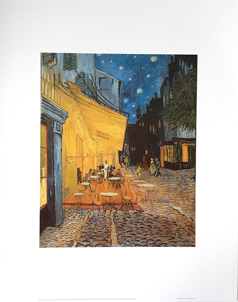 Vincent Van Gogh Cafe Terrace At Night 1888 40x50cm Art Print