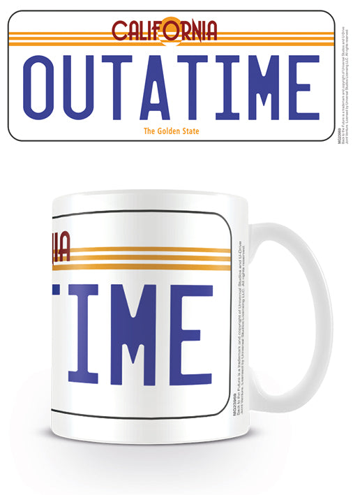 Back To The Future Outatime Plate Ceramic Coffee Mug