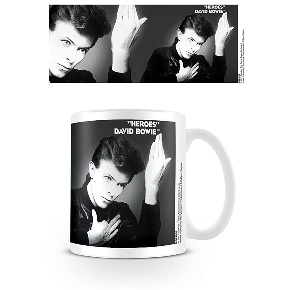 David Bowie Heroes White Ceramic Coffee Mug