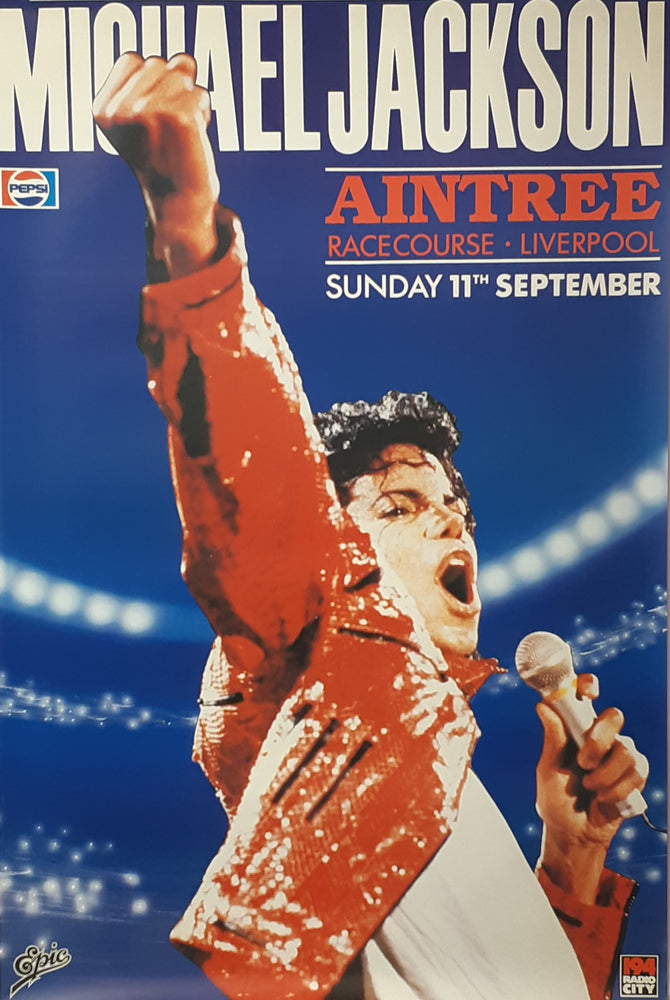Michael Jackson Bad World Tour Sept 1988 Aintree Liverpool 102x152cm Giant Poster