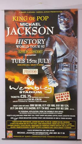 Michael Jackson History World Tour 1997 Wembley Stadium 85x152cm Giant Poster