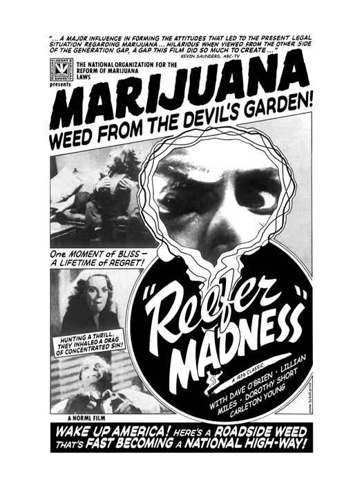Reefer Madness Movie One Sheet Rare Vintage Maxi Poster Blockmount