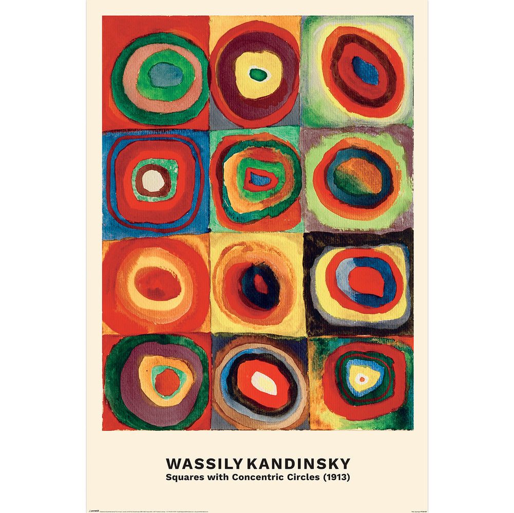 Kandinsky Squares With Concentric Circles 1913 Art Maxi Poster