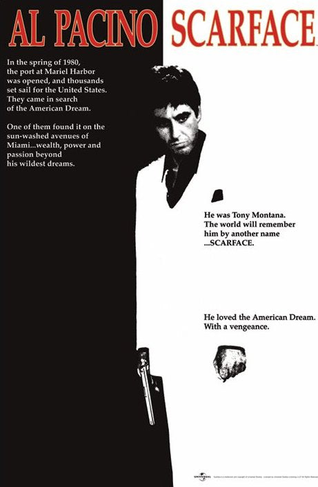 Scarface Al Pacino Film Score 100x140cm Giant Poster