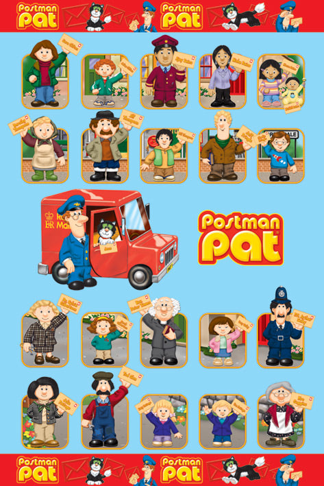 Postman Pat Characters Montage Maxi Poster